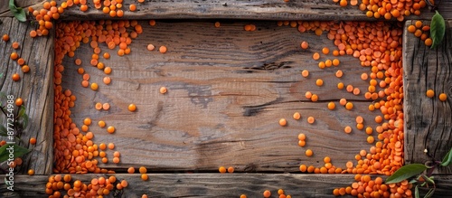 A frame made of orange lent...
