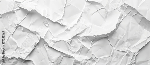 A white paper with crumpled...
