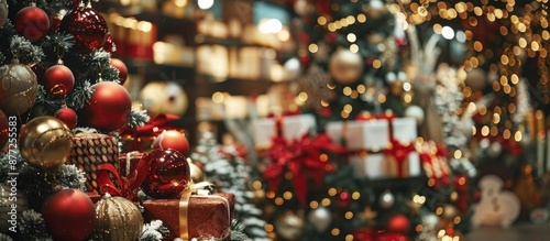 A festive display with Chri...