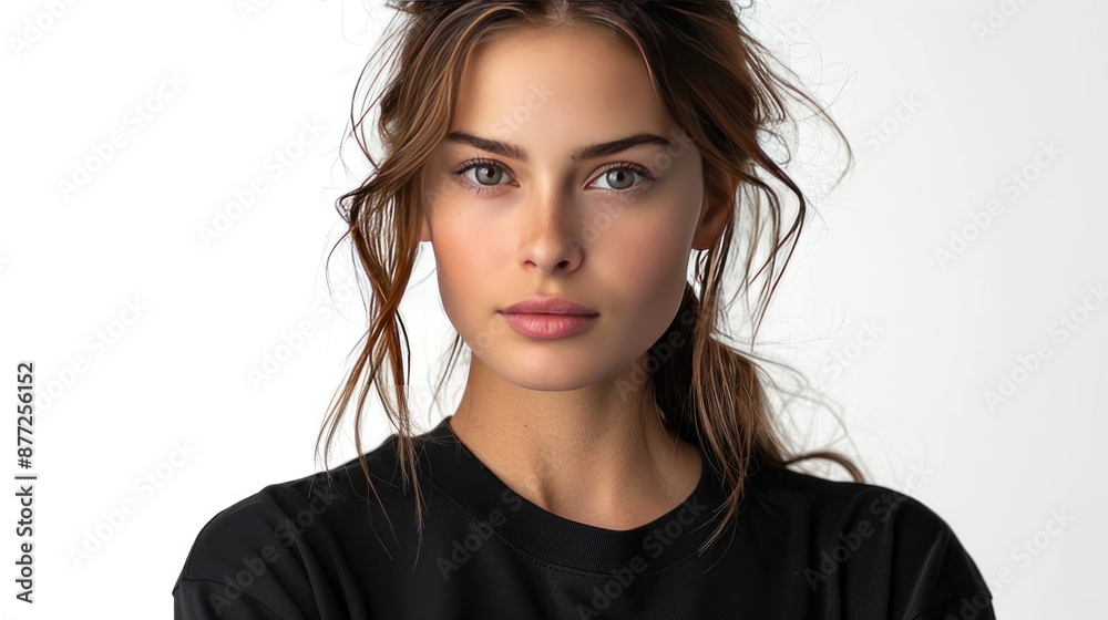 Portrait of a Young Woman with Brown Hair