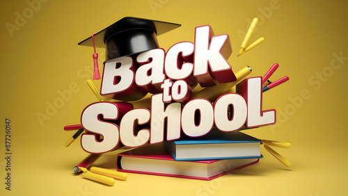 Energetic Back to School 3D Art