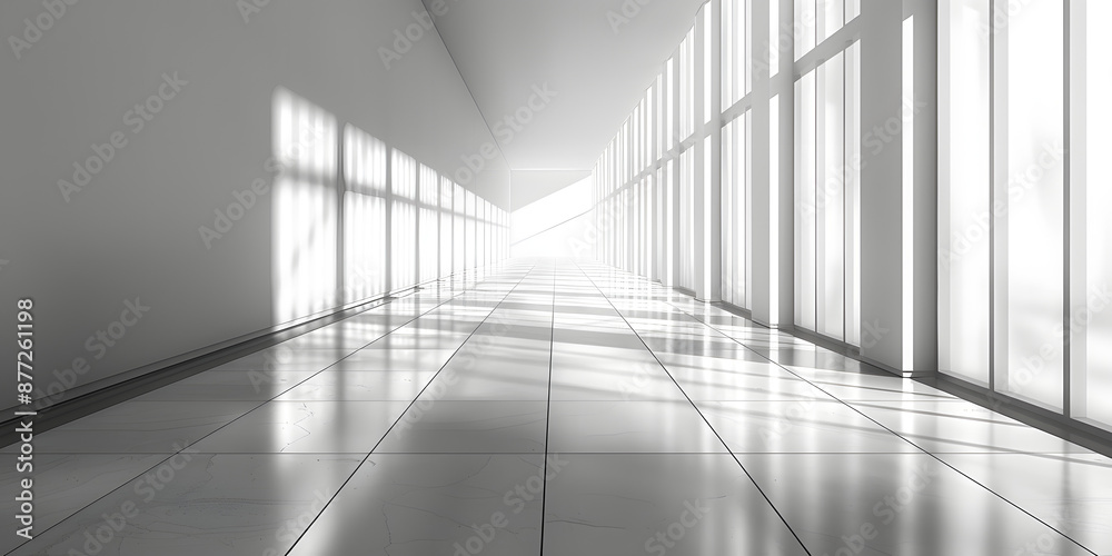 Modern White Business Office Space: Ideal Setting for Real Estate Development Modern White Business Office Space: Ideal Setting for Real Estate Development