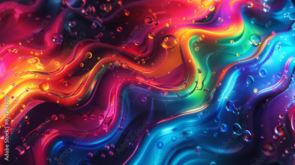 A mesmerizing and captivating 3D abstract artwork that showcases fluid organic neon shapes in a striking color palette of electric blue lime green hot pink and fiery orange Each shape exudes a liquidl A mesmerizing and captivating 3D abstract artwork that showcases fluid organic neon shapes in a striking color palette of electric blue lime green hot pink and fiery orange Each shape exudes a liquidl