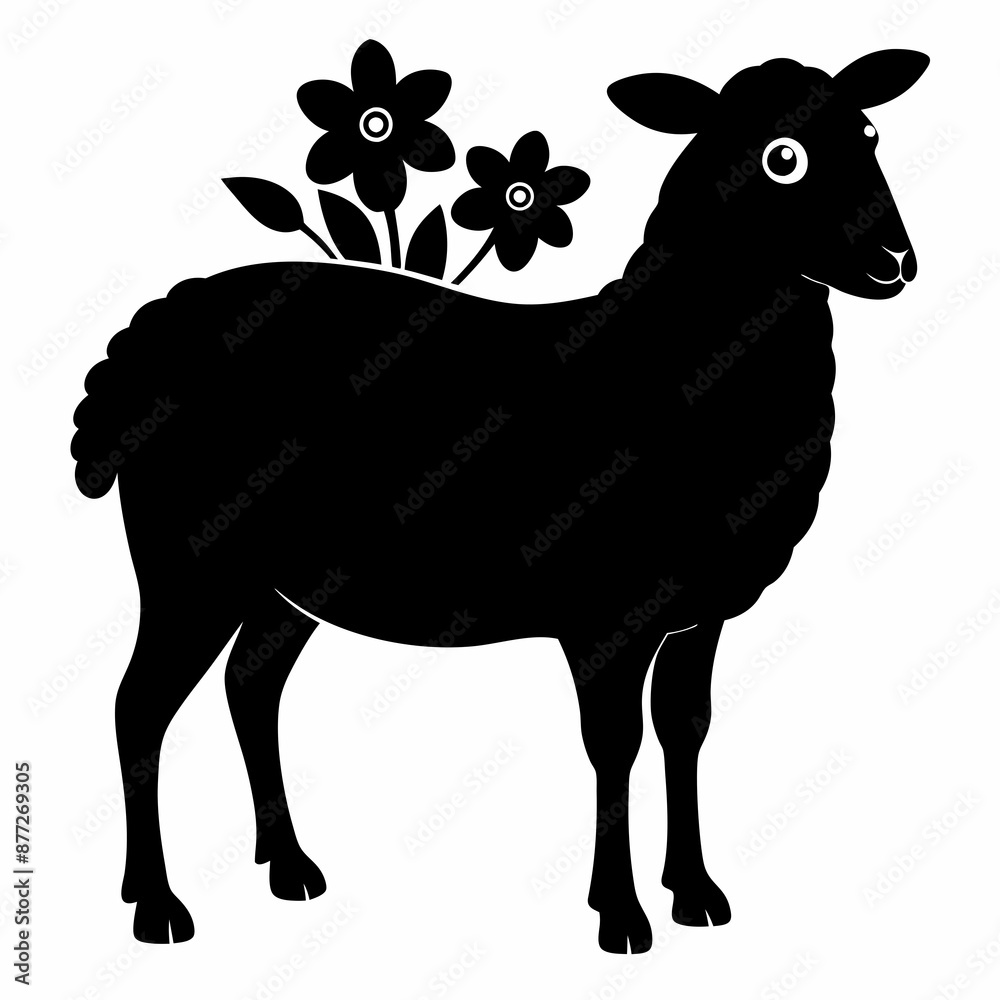 silhouette of a sheep,Sheep vector silhouette of a sheep,Sheep vector