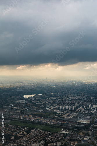 Paris, France - aerial view of the city