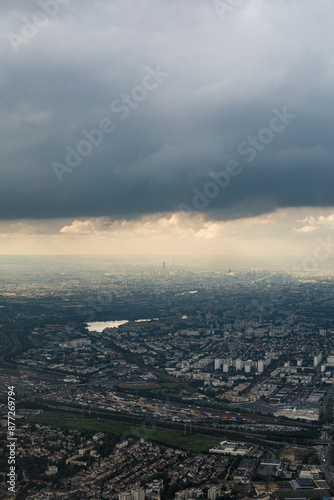 Paris, France - aerial view of the city