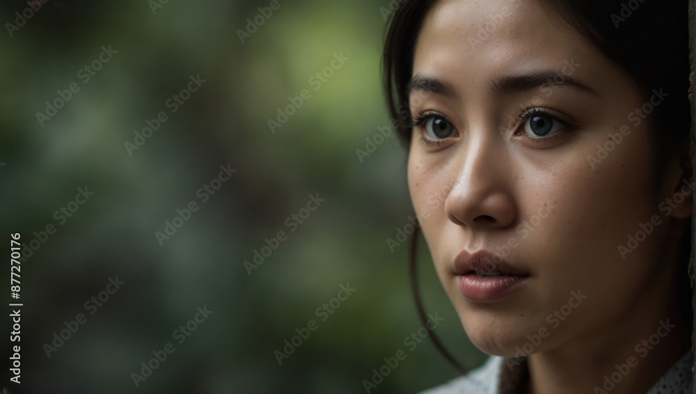 Portrait of a beautiful young brunette woman in the park. Portrait of a beautiful young brunette woman in the park.