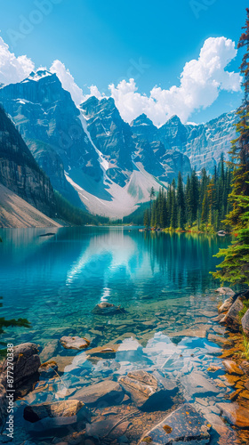 Majestic Mountain Lake Landscape