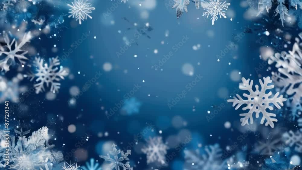 Snowflakes on a blue background Snowflakes on a blue background