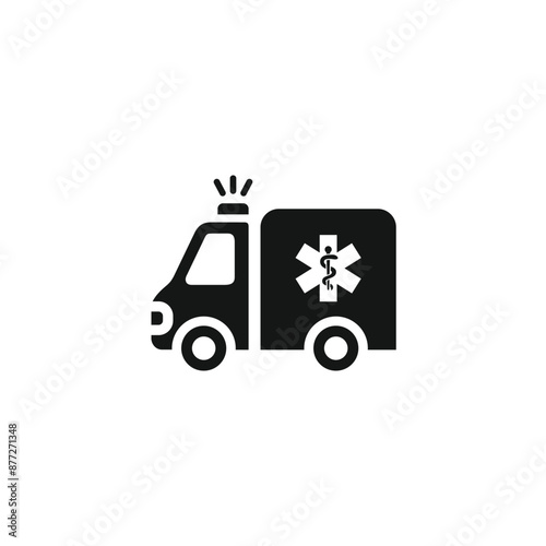 Ambulance icon vector. EPS 10 editable vector