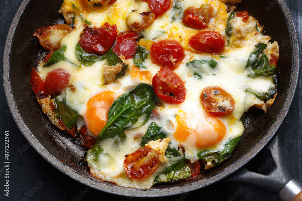 healthy breakfast skillet eggs