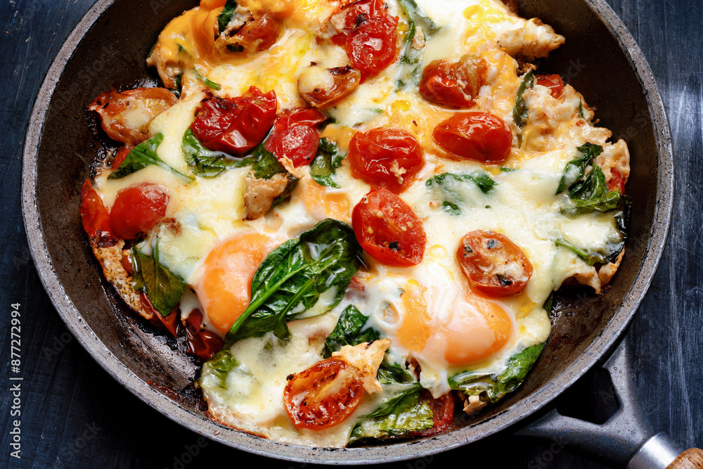 healthy breakfast skillet eggs