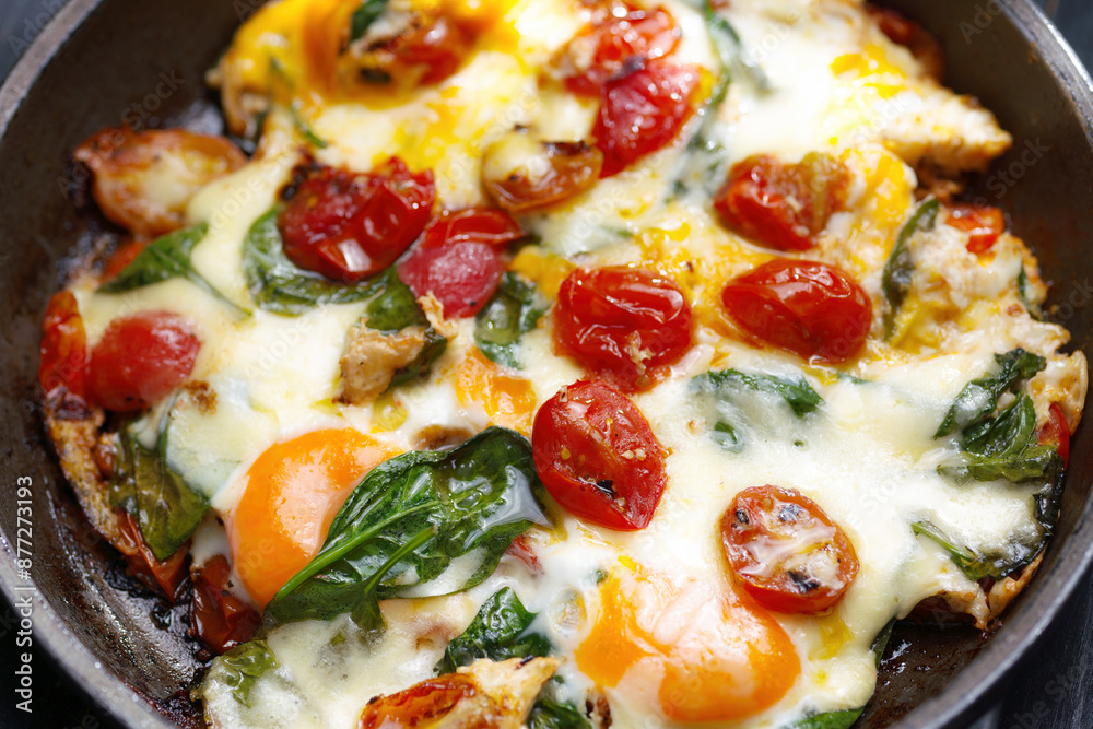 healthy breakfast skillet eggs