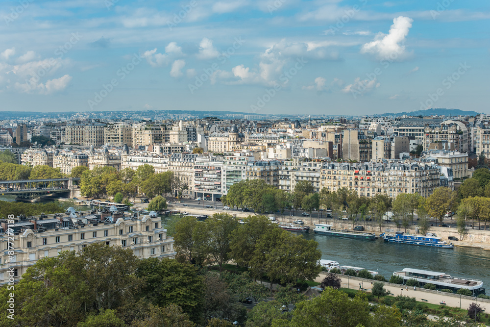 Paris, France - Aerial photography of the city scenery of Paris Paris, France - Aerial photography of the city scenery of Paris