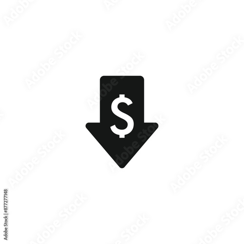 Cost reduction icon vector. EPS 10 editable vector