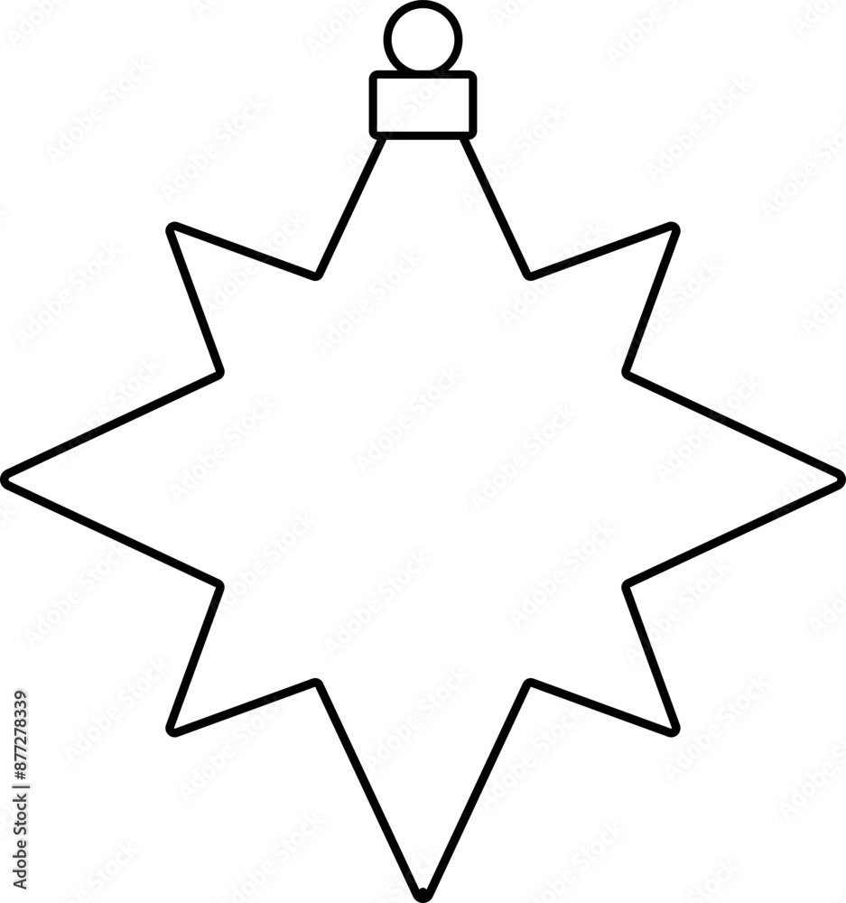 Christmas ornament ball outline vector. Christmas ornament ball outline vector.