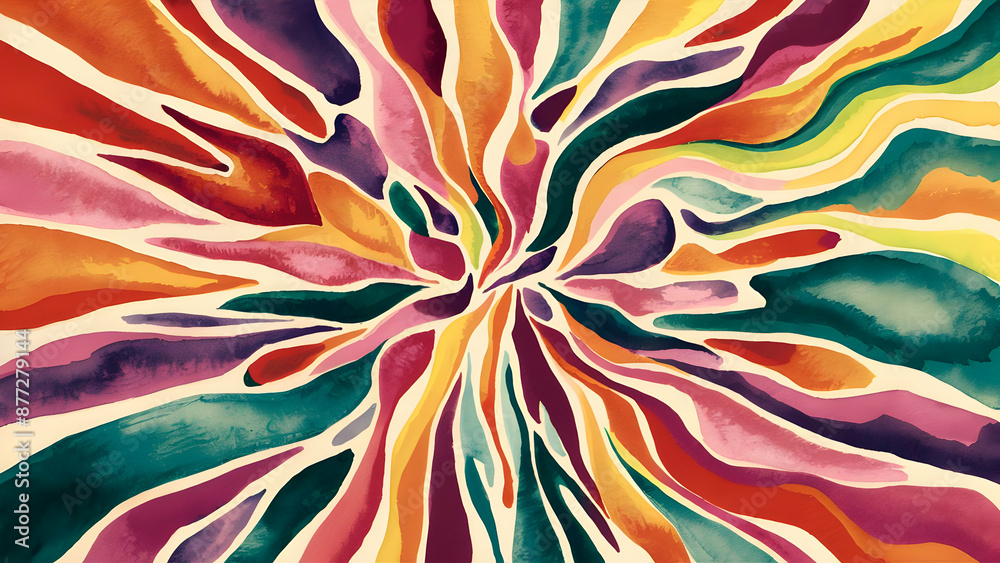 Fototapeta premium Watercolor Ink Dance A Harmonious Abstract Flow