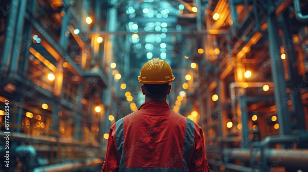 A civil engineer under bright lights, guiding the team through critical phases of the project at the construction site, Nighttime construction A civil engineer under bright lights, guiding the team through critical phases of the project at the construction site, Nighttime construction