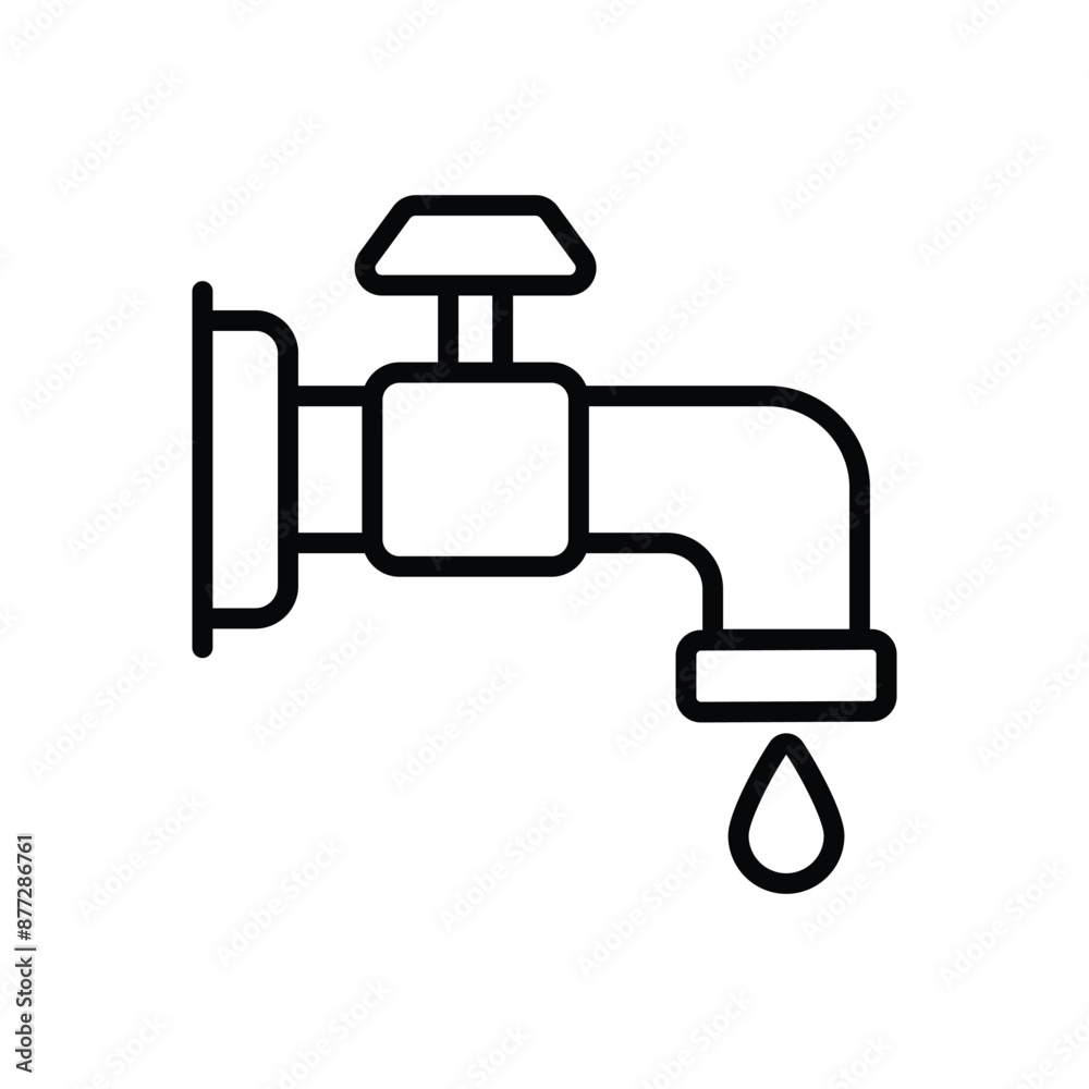 Water Tab vector icon Water Tab vector icon
