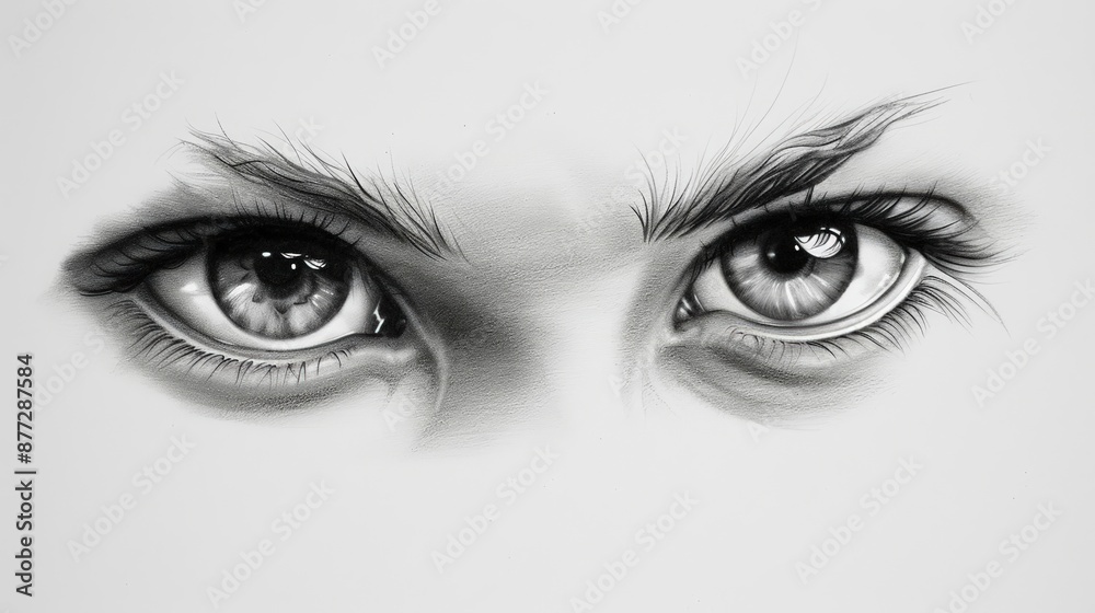 Realistic pencil drawing of animal eyes Realistic pencil drawing of animal eyes