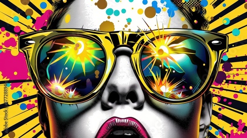 Vibrant pop art style vintage advertisement remixes