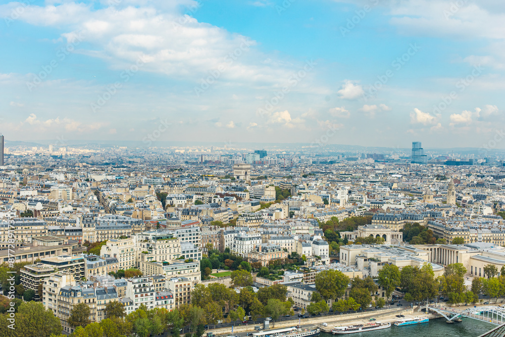 Naklejka premium Paris, France - Aerial photography of the city scenery of Paris