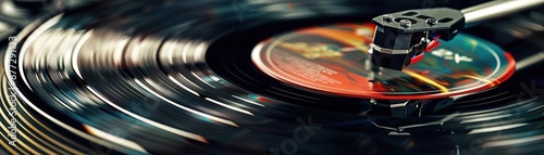 Retro-style  music album cover design photo