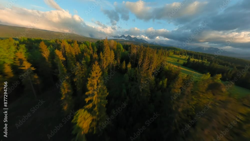 The breathtaking aerial view of beautiful Tantra mountains and landscape around The breathtaking aerial view of beautiful Tantra mountains and landscape around