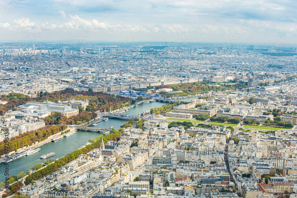 Paris, France - Aerial photography of the city scenery of Paris Paris, France - Aerial photography of the city scenery of Paris
