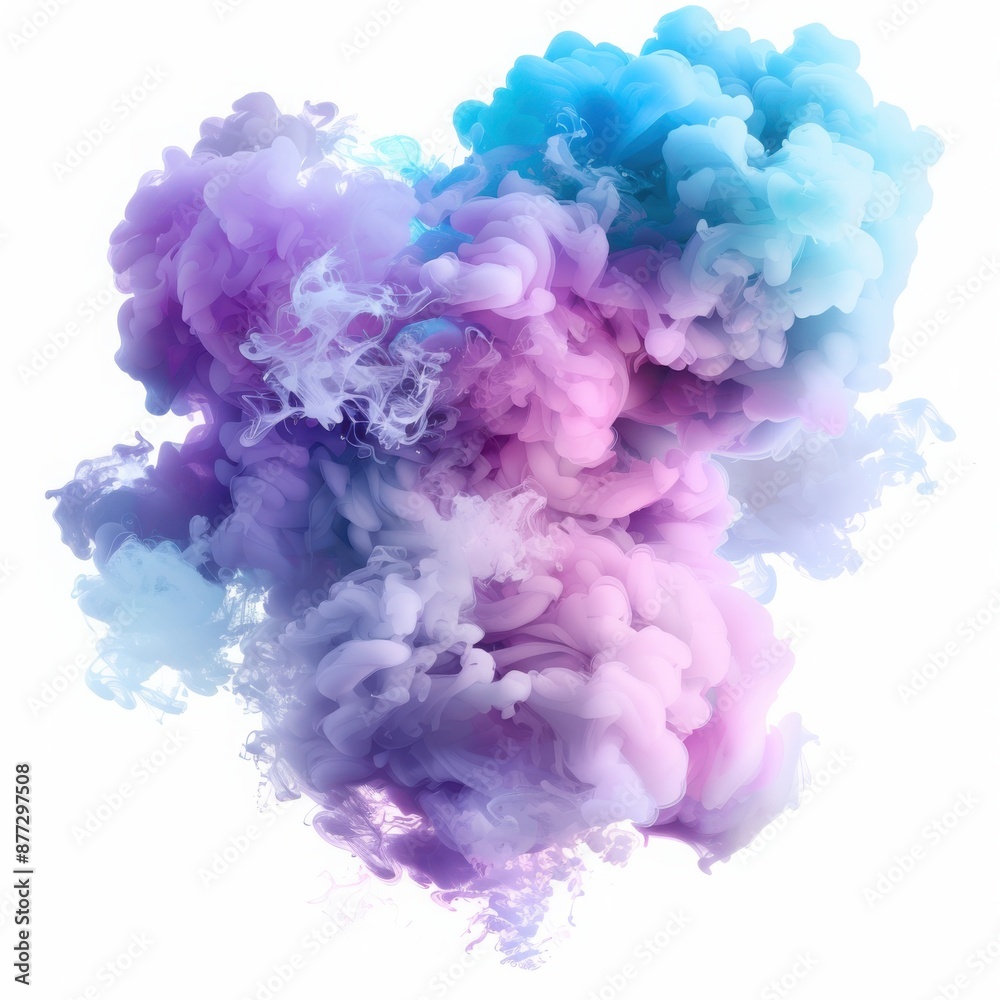 Fototapeta premium pink party fog. Isolated blue, teal, purple , aqua smoke