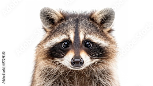 Close-up Portrait of a Raccoon with a Curious Gaze