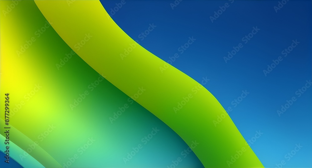 Obraz premium Lively green and yellow Swirls: Artistic Abstraction