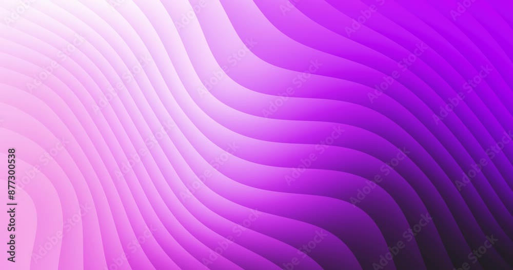 Color lines with shadow and light. Purple gradient background. Seamless loop 3D animation Color lines with shadow and light. Purple gradient background. Seamless loop 3D animation