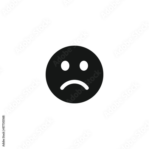 Sad icon vector. EPS 10 editable vector