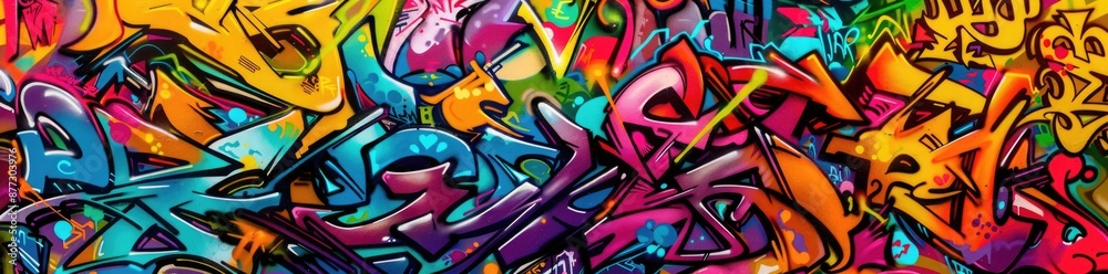 Colorful graffiti on the wall Colorful graffiti on the wall