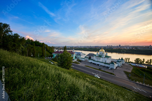 Evening view of Annunciation Monastery, Nizhny Novgorod, Russia