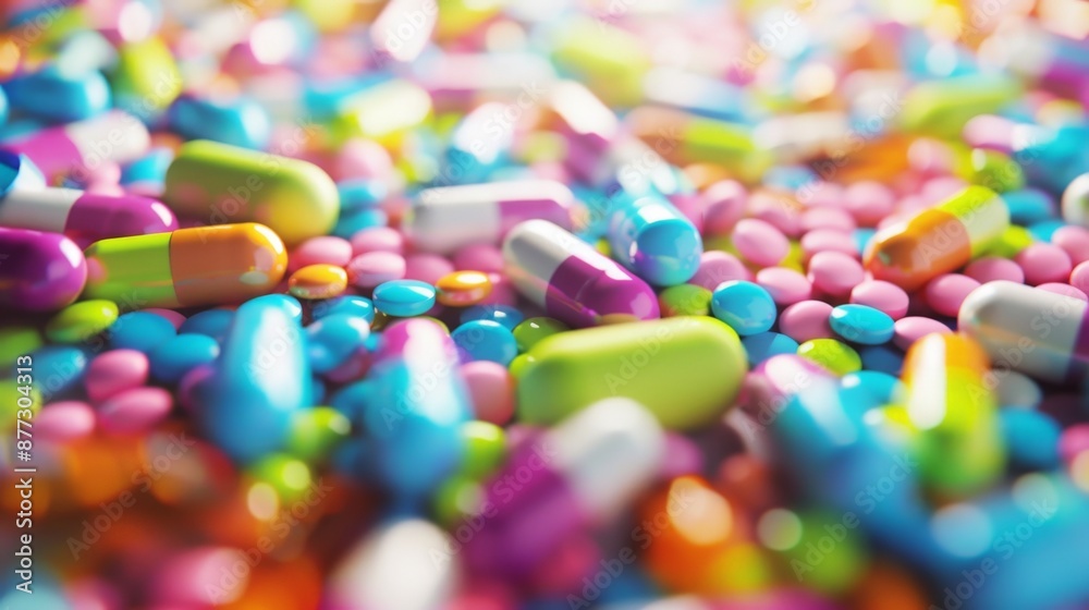 Lots of colorful pharmaceutical tablets and capsules, vitamins and various medicines. Lots of colorful pharmaceutical tablets and capsules, vitamins and various medicines.