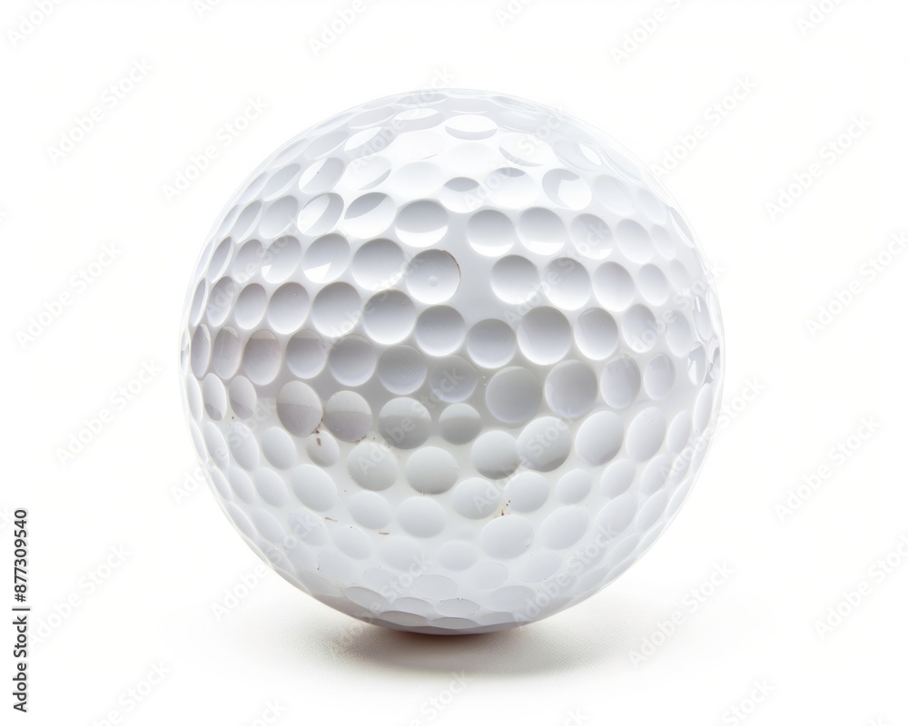 Golf Ball White Background. Closeup Shot of Golf Ball Isolated on White Background Golf Ball White Background. Closeup Shot of Golf Ball Isolated on White Background