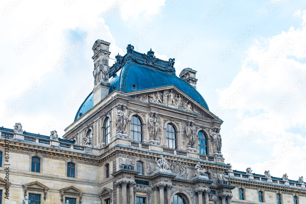 Obraz premium Artistic architecture of the Louvre Museum, Paris, France