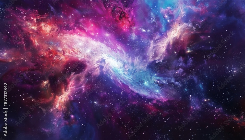 Galaxy background featuring a mystical nebula