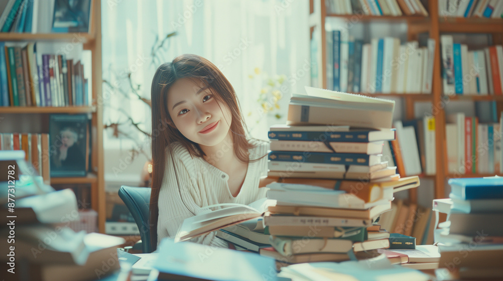 student in library student in library
