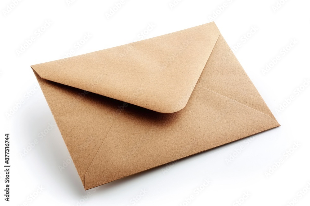Folder Envelope. Brown Paper Envelope Isolated on White Background Folder Envelope. Brown Paper Envelope Isolated on White Background