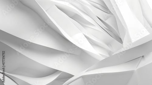 Grayscale White Background. Abstract Geometric Texture for Elegant Business Presentation