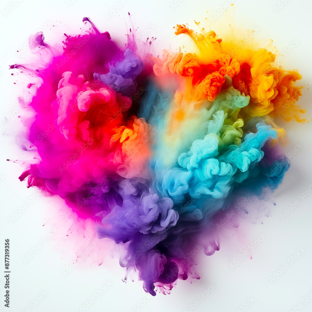 Fototapeta premium Celebrate the vibrant Holi festival. A traditional Hindu holiday, celebrated with bright colors. India
