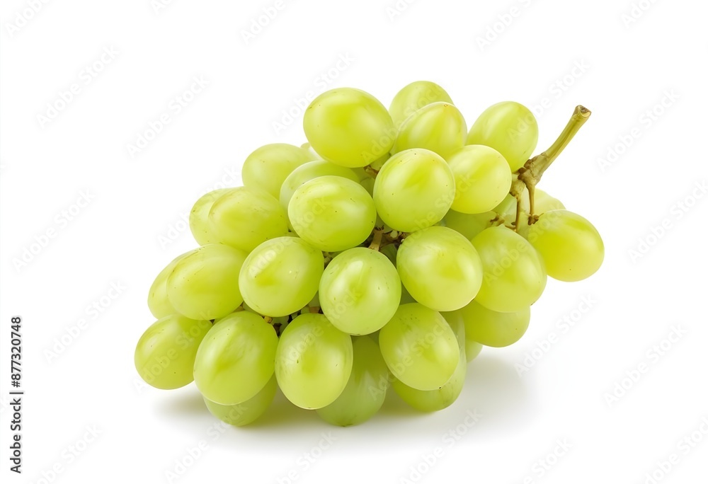 A Cluster of Fresh Green Grapes - Vibrant and Juicy Bunch of Nature's Sweetness A Cluster of Fresh Green Grapes - Vibrant and Juicy Bunch of Nature's Sweetness