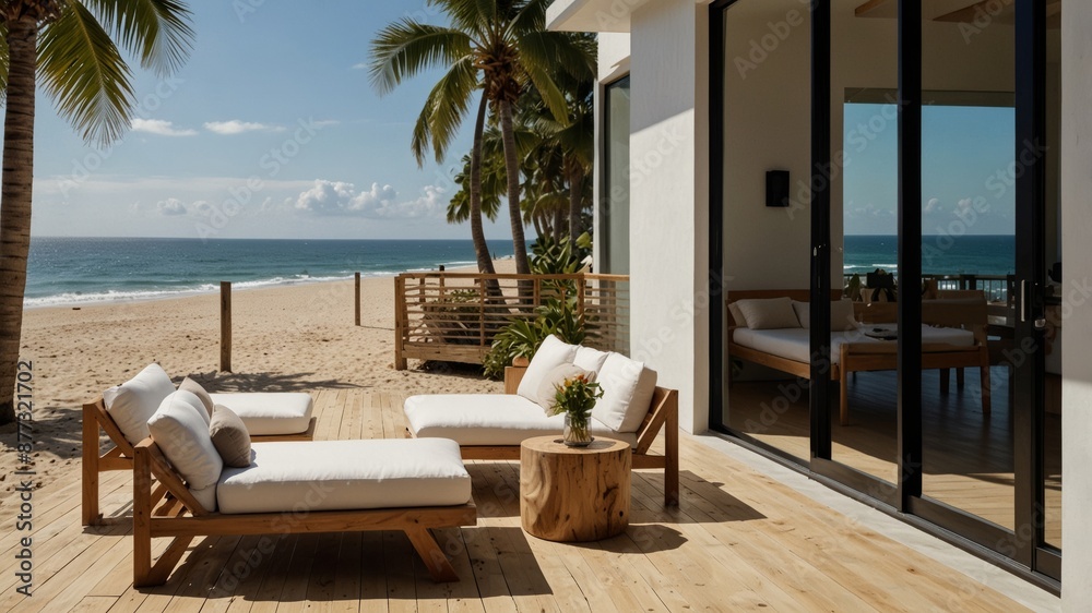 Fototapeta premium Scandinavian A-Frame Beach House