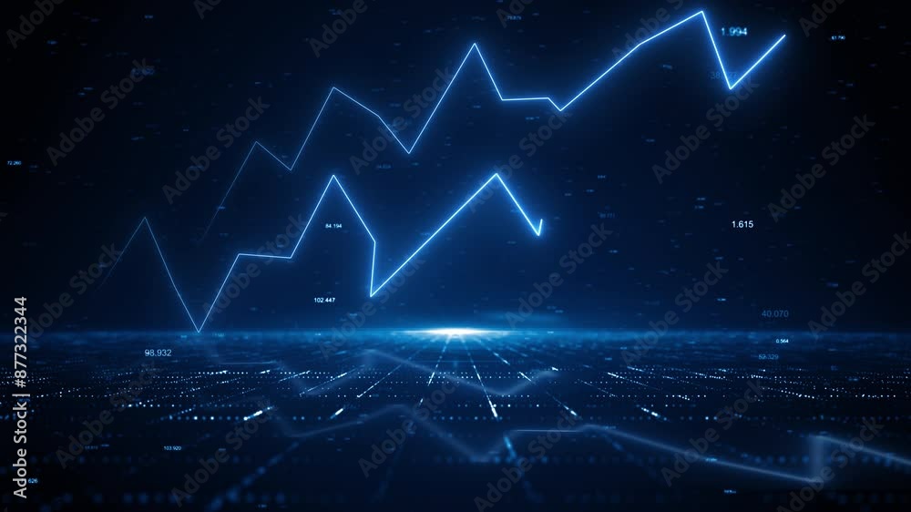 Technology digital business corporate abstract particles hex presentation broadcast background loop