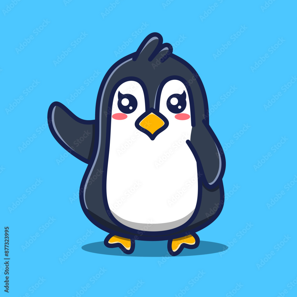 Fototapeta premium penguin on snow