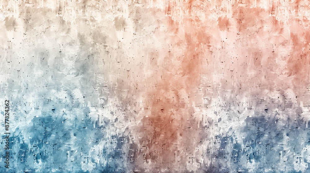 Fototapeta premium Abstract Blue, Beige, and Red Textured Wall Background