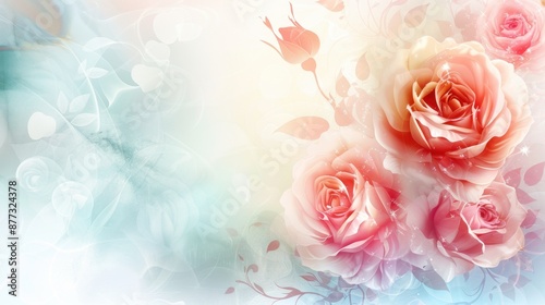A romantic background design featuring soft, pastel colors and delicate patterns, ideal for love-themed projects.